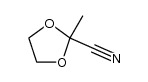 2-methyl-[1,3]dioxolane-2-carbonitrile结构式