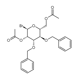 2,6-di-O-acetyl-3,4-di-O-benzyl-α-D-mannopyranosyl bromide Structure