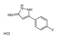 3-(4-氟苯基)-1H-吡唑-5-胺盐酸盐结构式