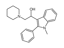 1-Methyl-2-phenyl-alpha-(piperidinomethyl)indole-3-methanol结构式