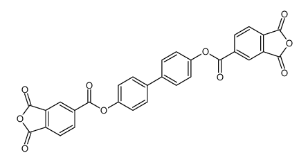 4,4'-bis(1,3-dioxo-1,3-dihydroisobenzofuran-5-ylcarbonyloxy)biphenyl结构式