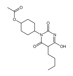 5-Butyl-1-(4-hydroxycyclohexyl)barbituric acid acetate Structure