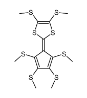 2-(tetrakis-methylthio-2,4-cyclopentadien-1-yliden)-4,5-bis-methylthio-1,3-dithiole Structure