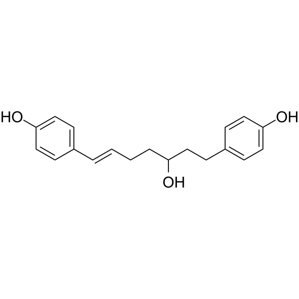 4,4'-[(1E)-5-Hydroxy-1-heptene-1,7-diyl]diphenol structure