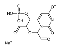 sodium,[2-[1-(2,4-dioxopyrimidin-1-yl)-2-oxoethoxy]-3-oxopropyl] hydrogen phosphate Structure