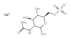 N-乙酰氨基葡萄糖-6-硫酸钠盐结构式