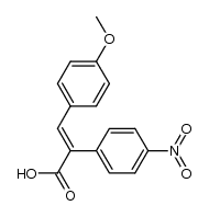 (E)-3-(4-methoxyphenyl)-2-(4-nitrophenyl)propenoic acid Structure