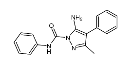5-Amino-3-methyl-N,4-diphenyl-1H-pyrazol-1-carboxamid结构式