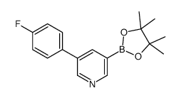 5-(4-氟苯基)吡啶-3-硼酸频那醇酯结构式