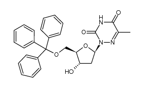 5'-O-trityl-6-azathymidine Structure