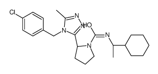 (R)-2-(4-(4-氯苄基)-5-甲基-4H-1,2,4-噻唑-3-基)-N-((S)-1-环己基乙基)吡咯烷-1-羧酰胺结构式