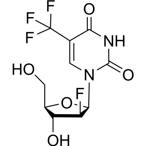 2'-Deoxy-2'-fluoro-5-trifluoromethyl-arabinouridine Structure