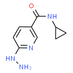 N-cyclopropyl-6-hydrazinylnicotinamide Structure
