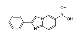 2-苯基咪唑并[1,2-a]吡啶-6-硼酸结构式