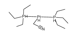 trans-{PtH(CH2CN)(PEt3)2}结构式