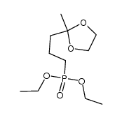 ethylene ketal of O,O-diethyl-4-oxo-pentanephosphonate Structure