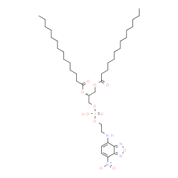 1,2-二肉豆蔻酰基-sn-甘油-3-磷酸乙醇胺,7-硝基苯并呋喃山酯标记结构式