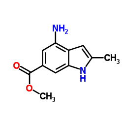 Methyl 4-amino-2-methyl-1H-indole-6-carboxylate结构式