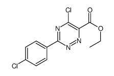 Ethyl 5-chloro-3-(4-chlorophenyl)-1,2,4-triazine-6-carboxylate Structure