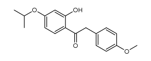 1-(2-hydroxy-4-isopropoxyphenyl)-2-(4-methoxyphenyl)ethanone结构式