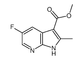 1H-Pyrrolo[2,3-b]pyridine-3-carboxylic acid, 5-fluoro-2-Methyl-, Methyl este结构式