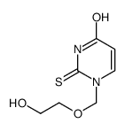 1-(2-羟基乙氧基甲基)-2-硫杂氧代-2,3-二氢-1H-嘧啶-4-酮结构式