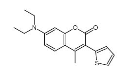 7-(diethylamino)-4-methyl-3-(thiophen-2-yl)-2H-chromen-2-one Structure