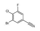 3-Bromo-4-chloro-5-fluorobenzonitrile Structure