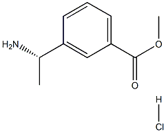 (S)-3-(1-氨基乙基)苯甲酸甲酯盐酸盐结构式