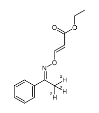 (E)-ethyl 3-(((E)-(2,2,2-trideuterio-1-phenylethylidene)amino)oxy)acrylate Structure