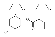 [dibutyl(cyclohexyl)stannyl] butanoate结构式