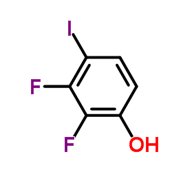 2,3-二氟-4-碘苯酚结构式