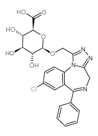 1-Hydroxy Alprazolam β-D-Glucuronide Structure