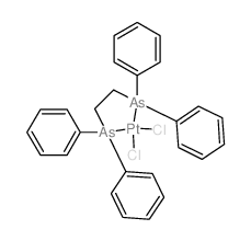 Platinum,dichloro[1,1'-(1,2-ethanediyl)bis[1,1-diphenylarsine-kAs]]-, (SP-4-2)- Structure