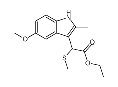 ethyl 5-methoxy-2-methyl-1H-indol-3-yl(methylthio)acetate Structure