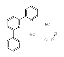 氯(2, 2': 6', 2''-三联吡啶)铂(II)氯化物二水合物结构式