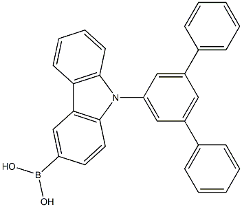 N-(3,5-二苯基-1-苯基)-3-咔唑硼酸结构式