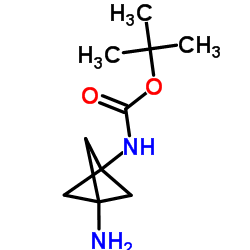 (3-氨基双环[1.1.1]戊烷-1-基)氨基甲酸叔丁酯结构式