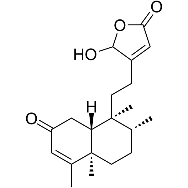 5-羟基-4-[2-(1,2,3,4,4A,7,8,8A-八氢-1,2,4A,5-四甲基-7-氧代-1-萘基)乙基]-2(5H)-呋喃酮结构式
