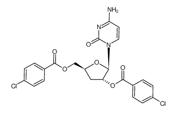 2',5'-di-O-p-chlorobenzoyl-3'-deoxycytidine结构式
