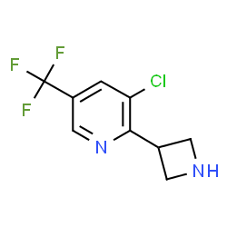 2-(氮杂环丁烷-3-基)-3-氯-5-(三氟甲基)吡啶结构式