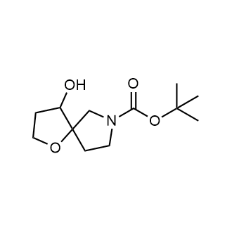 叔-丁基 4-羟基-1-氧杂-7-氮杂螺[4.4]壬烷-7-甲酸基酯结构式