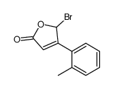 2-bromo-3-(2-methylphenyl)-2H-furan-5-one结构式