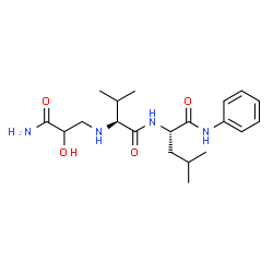 N-[(RS)-2-Carbamoyl-2-hydroxy-ethyl]-Val-Leu-anilide Structure