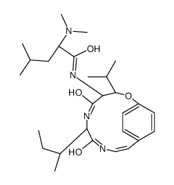 (2S)-N-[(2Z,6S,9S,10S)-6-[(2S)-butan-2-yl]-5,8-dioxo-10-propan-2-yl-11-oxa-4,7-diazabicyclo[10.2.2]hexadeca-1(14),2,12,15-tetraen-9-yl]-2-(dimethylamino)-4-methylpentanamide Structure