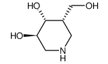 3,4-Piperidinediol, 5-(hydroxymethyl)-, (3R,4R,5S)- (9CI)结构式