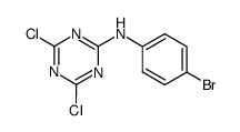 N-(4-bromophenyl)-4,6-dichloro-1,3,5-triazin-2-amine Structure
