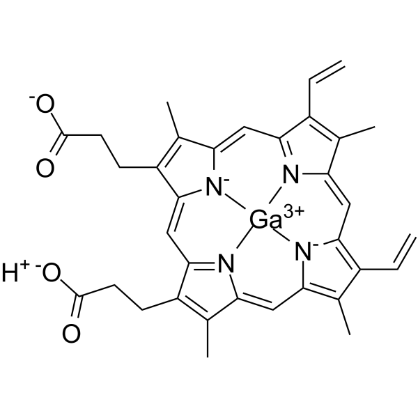 Ga(III) protoporphyrin IX structure