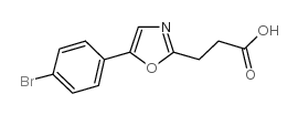 3-[5-(4-溴苯基)-1,3-噁唑]丙酸结构式