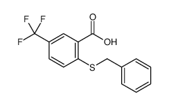 2-benzylsulfanyl-5-(trifluoromethyl)benzoic acid结构式